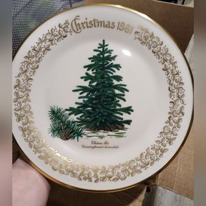 Vintage Lenox 1981 Christmas tree plate